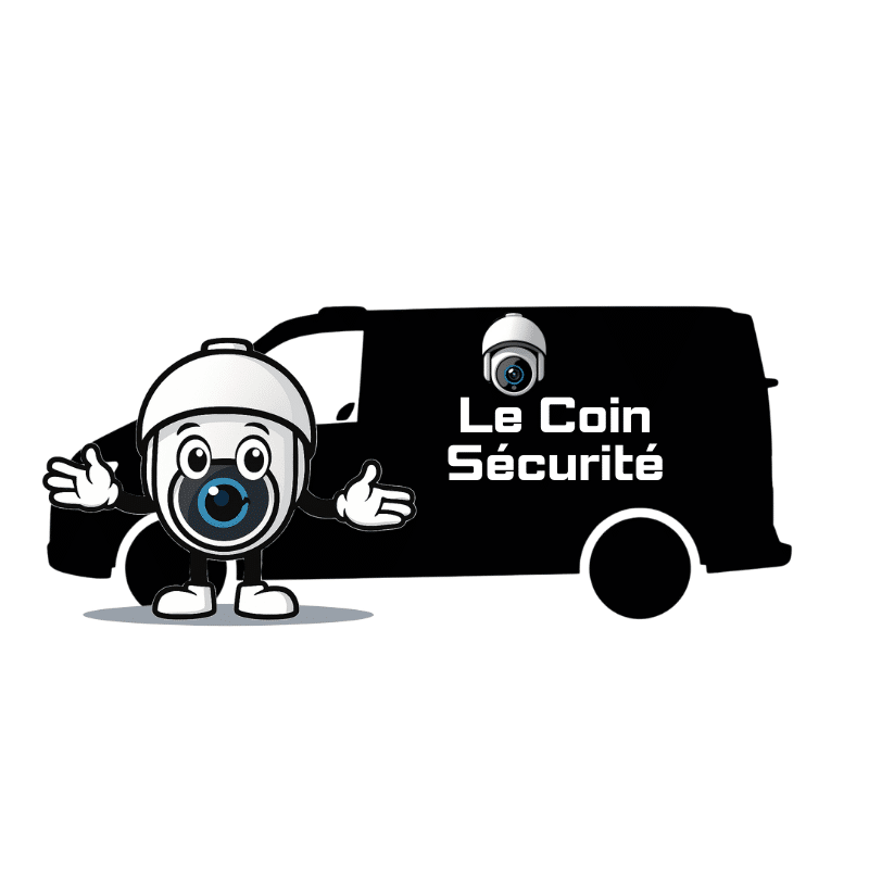mascotte du site devant le camion portant notre logo