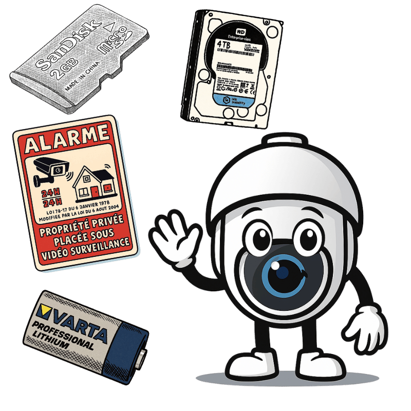 mascotte présentant des accessoires sécurité