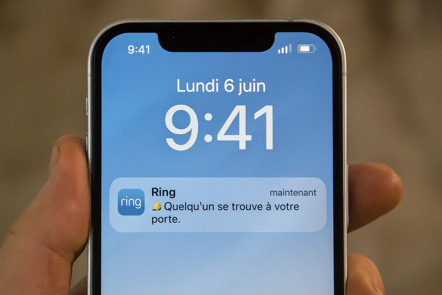 notification sonnette connectée ring