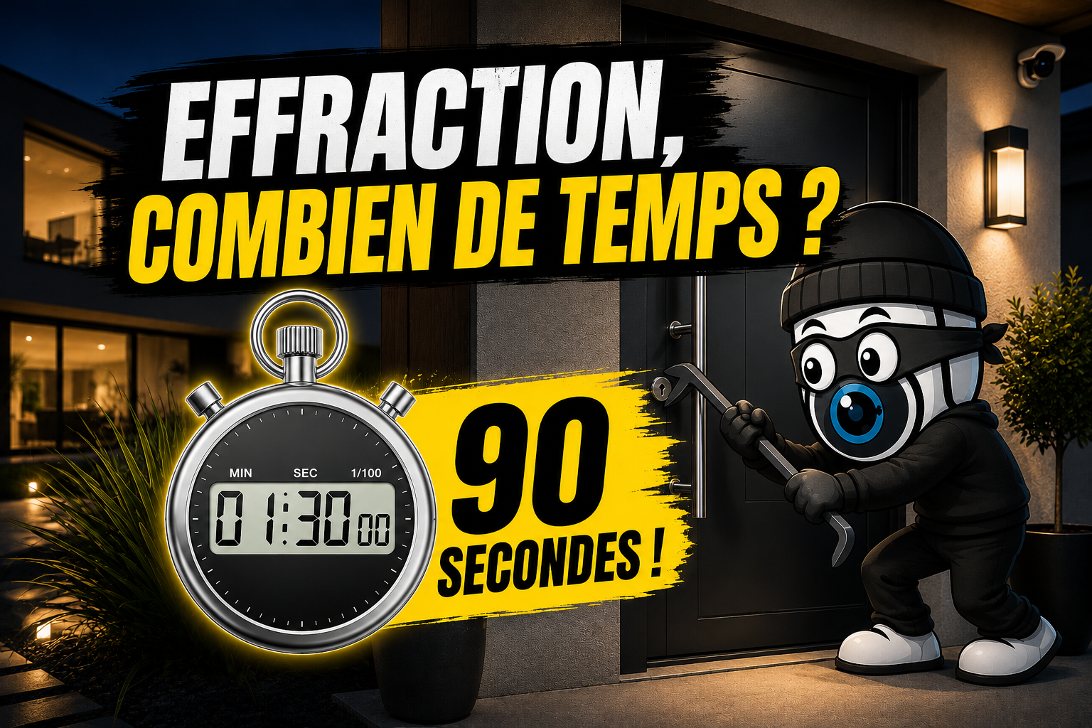 Combien de temps met un cambrioleur pour entrer chez vous ?